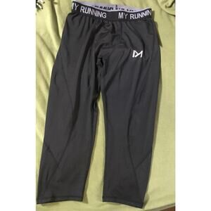 MY RUNNING Compression Pants Black‎ Size Large